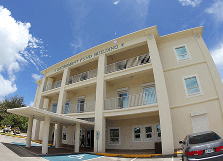 The formerly known NMI Retirement Fund building, now NMI Settlement Fund, on Capital Hill, Saipan. 